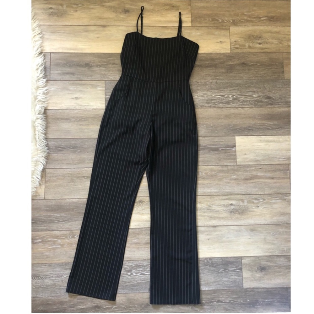 Topshop Pinstripe Jumpsuit